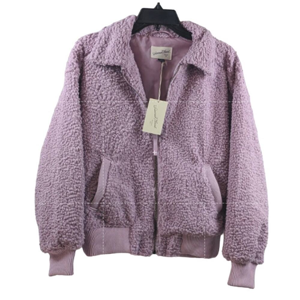 Universal Thread Sherpa Winter Coat Bomber Jacket Women XS Collared Lined New